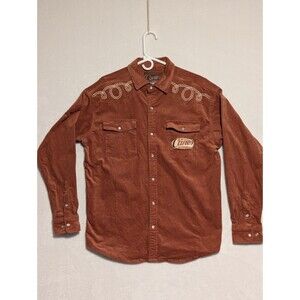 Rare! Raising Canes Large Western Snap Up Promotional Shirt Long Sleeve Cordoroy